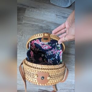 Round Wicker Ratan Purse